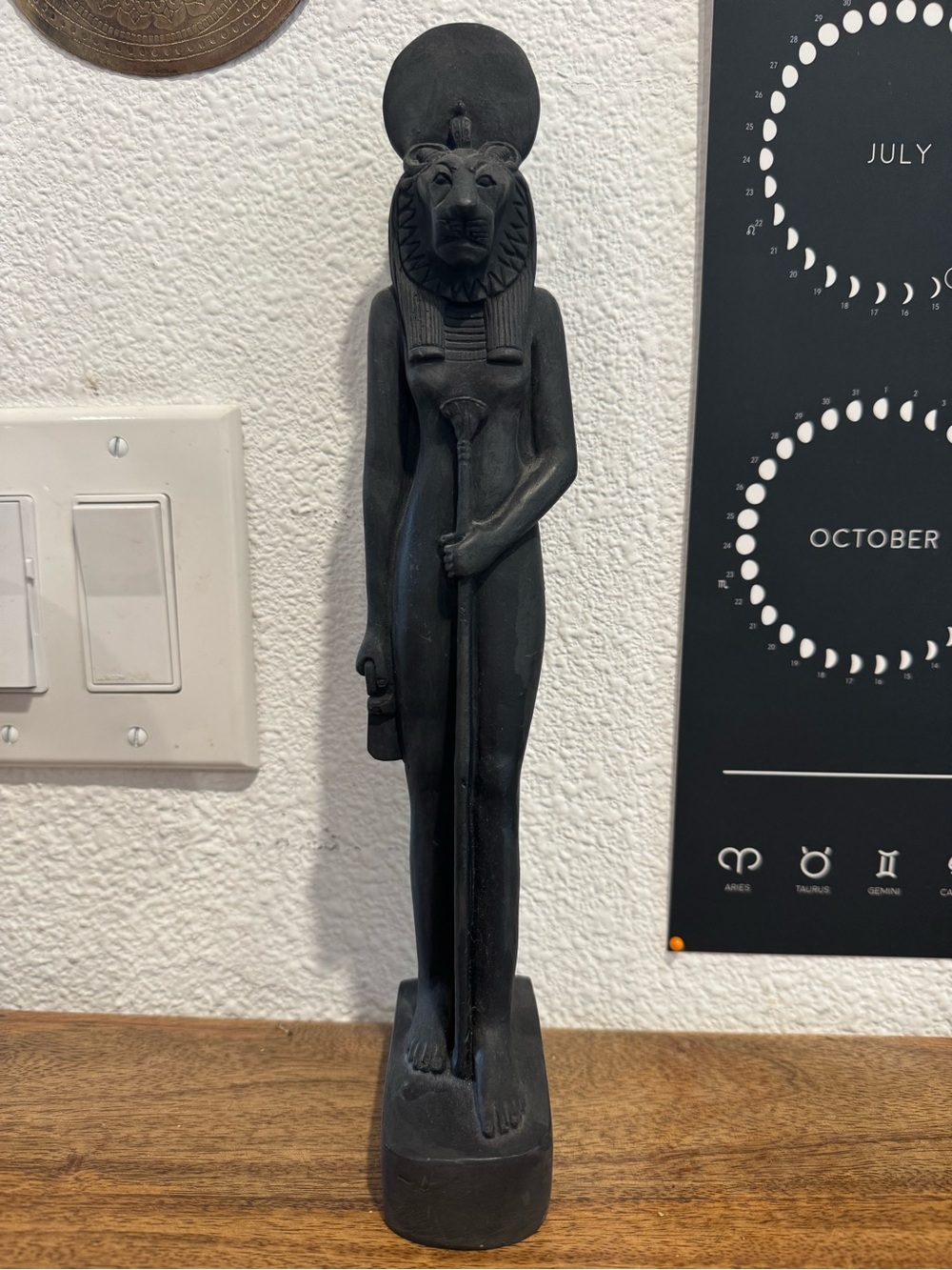 Black Egyptian Lion-Headed Goddess Sekhmet Sculpture - Home Art Decor